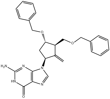 2-آمینو-1،9-دی هیدرو-9-[(1S,3R,4S)-4-(بنزیلوکسی)-3-(بنزیلوکسی متیل)-2-متیلن سیکلوپنتیل]-6H-پورین-6-ون