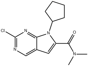 2-kloori-7-syklopentyyli-N,N-dimetyyli-H-pyrrolo[2,3-d]pyrimidiini-6-karboksamidi