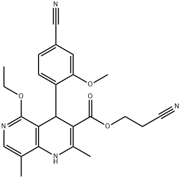 2-cyanoethyl 4-(4-cyano-2-methoxyphenyl)-5-ethoxy-2,8-dimethyl-1,4-dihydro-1,6-naphthyridine-3-carboxylate