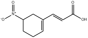 2-प्रोपेनोइक एसिड, 3-(5-नाइट्रो-1-साइक्लोहेक्सेन-1-वाईएल)-, (2ई)
