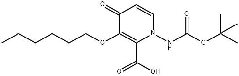 2-Pyridinecarboxylic acid, 1-[[(1,1-dimethylethoxy)carbonyl]amino]-3-(hexyloxy)-1,4-dihydro-4-oxo-