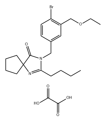 3-(4-bromo-3-(ethoxymethyl)benzyl)-2-butyl-1,3-diazaspiro[4.4]non-1-en-4-one,ethanedioate (1:2)