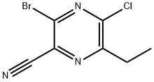 3-bromo-5-chloro-6-ethylpyrazine-2-carbonitrile