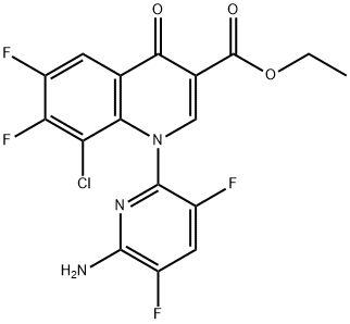 3-Quinolinecarboxylic acid, 1-(6-amino-3,5-difluoro-2-pyridinyl)-8-chloro-6,7-difluoro-1,4-dihydro-4-oxo-, ethyl ester