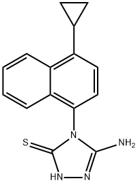3H-1,2,4-triatsoli-3-tioni, 5-amino-4-(4-syklopropyyli-1-naftalenyyli)-2,4-dihydro