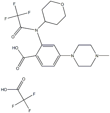 4-(4-Methylpiperazin-1-yl)-2-[(tetrahydropyran-4-yl)(2,2,2-trifluoracetyl)amino]benzoesäuretrifluoracetat