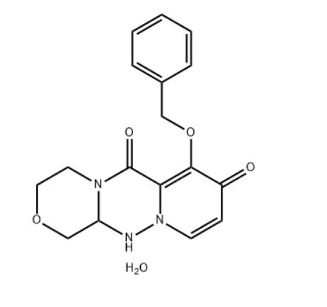 7-(benzyloxy)-3,4,12,12a-tetrahydro-1H-[1,4]oxazino[3,4-c]pyrido[2,1-f][1,2,4]triazine-6,8-dio ne, hemihydrate