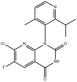 7-chloro-6-fluoro-1-(2-isopropyl-4-methylpyridin-3-yl)pyrido[2,3-d]pyrimidine-2,4(1H,3H)-dione