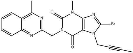 8-brom-7-but-2-ynyl-3-metyl-1-(4-metyl-kinazolin-2-ylmetyl)-3,7-dihydro-purin-2,6-dion