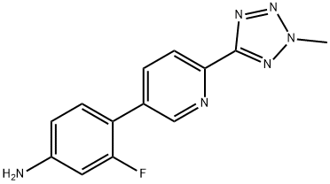 Benzenamine, 3-fluoro-4-[6-(2-methyl-2H-tetrazol-5-yl)-3-pyridinyl]-
