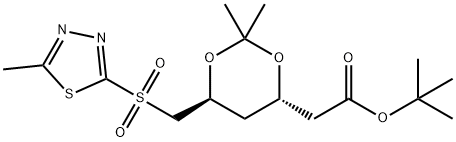 D-erythro-Hexonic acid, 2,4,6-trideoxy-3,5-O-(1-methylethylidene)-6-[(5-methyl-1,3,4-thiadiazol-2-yl)sulfonyl]-, 1,1-dimethylethyl ester