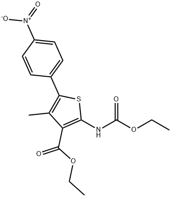 ethyl 2-((ethoxycarbonyl)amino)-4-methyl-5-(4-nitrophenyl)thiophene-3-carboxylate