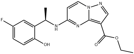 ethyl (R)-5-((1-(5-fluoro-2-hydroxyphenyl)ethyl)amino)pyrazolo[1,5-a]pyrimidine-3-carboxylate