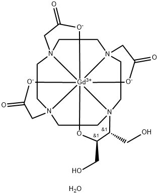 Gadolinium, [10-[2-(hydroksy-kO)-3-hydroksy-1-(hydroksymetyl)propyl]-1,4,7,10-tetraazacyklododekan-1,4,7-triacetat(3-)-kN1, kN4,kN7,kN10,kO1,kO4,kO7]-,monohydrat,[SA-8-1425362'5'-(R*,S*)]- (9CI)