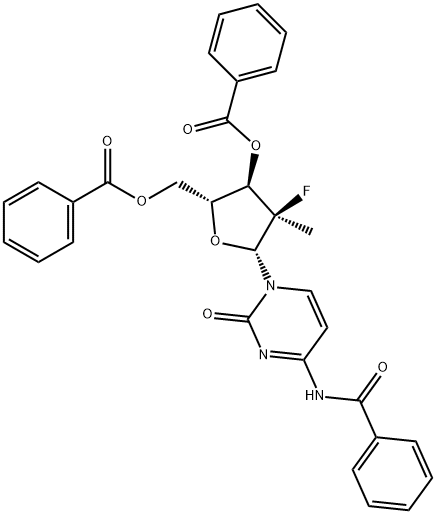 متیل، 3'، 5'- دی بنزوات، (2'R) سیتیدین، N-benzoyl-2'-deoxy-2'-fluoro-2'-