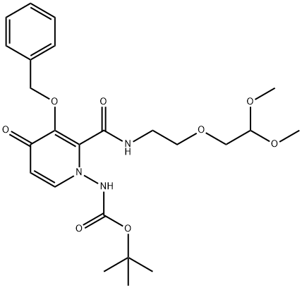 N-[2-[[[2-(2,2-dimethoxyethoxy)ethyl]amino]carbonyl]-4-oxo-3-(phenylmethoxy)-1(4H)-pyridinyl]-Carbamic acid 1,1-dimethylethyl ester