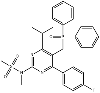 N-[5-(difenyylifosfinoyylimetyyli)-4-(4-fluorifenyyli)-6-isopropyylipyrimidin-2-yyli]-N-metyylimetaanisulfonamidi