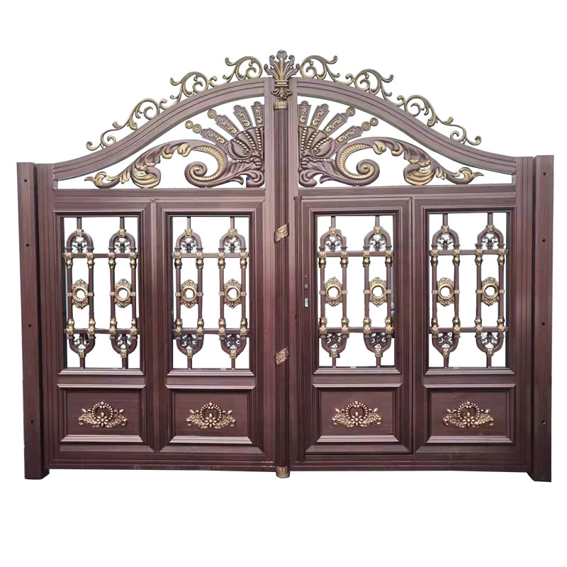 The classic and elegant wrought iron gates are timeless