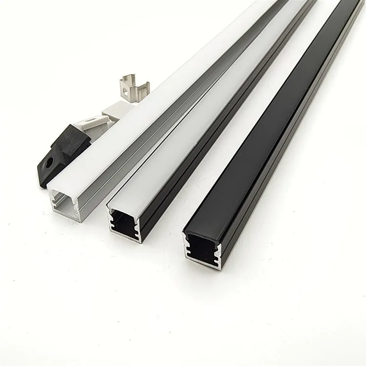 10*10 mm LED-aluminiumsprofiler for LED-strips opptil 8 mm brede