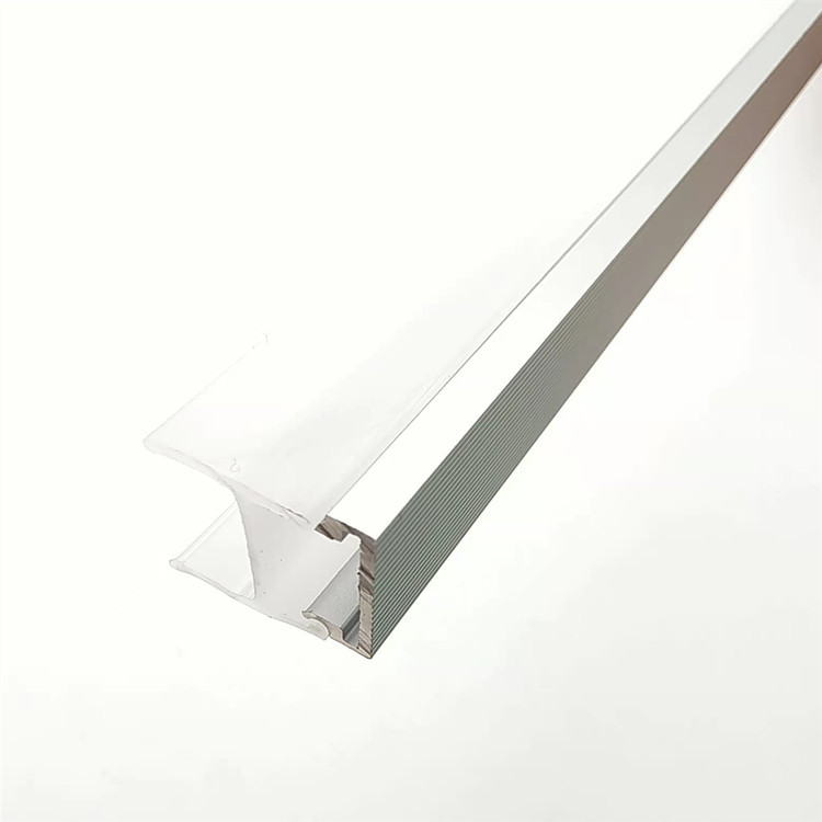 Profil Aluminium dipasang ing lumahing LED kanggo kaca