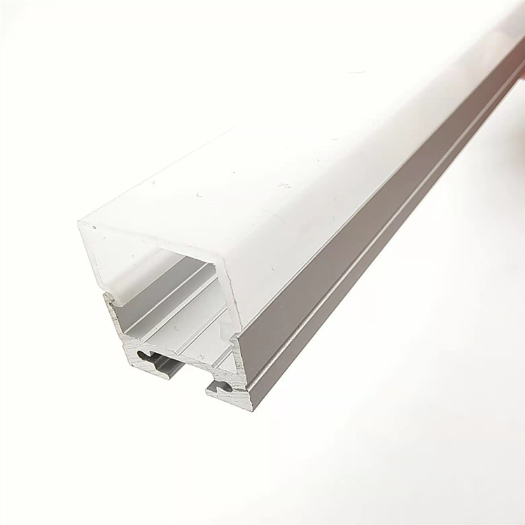 Profil Aluminium Dipasang Permukaan LED kanthi Cahya Telung Sisih