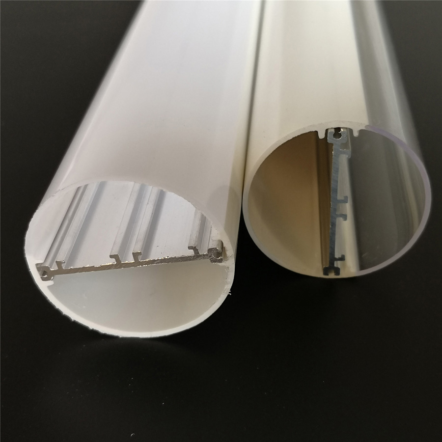 LED T12 Tabung Plastik lan Papan Sirkuit Ganda Aluminium