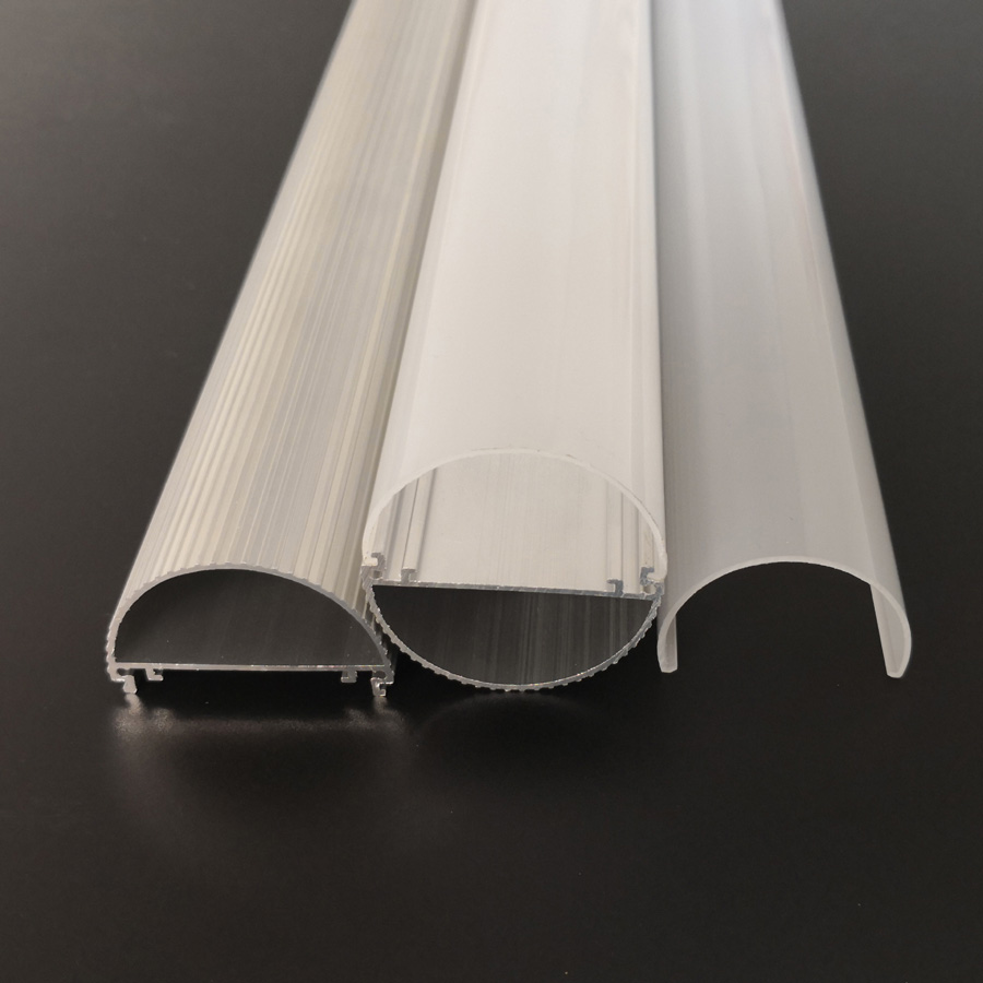 Carcasa de tubo LED T12 Mitad de plástico y mitad de aluminio