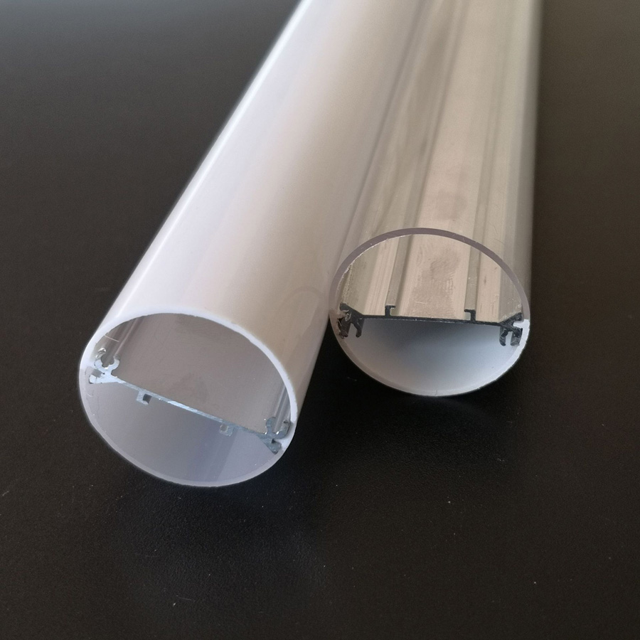 Carcasa de tubo LED T8 Tubo de PC y perfil interno de aluminio