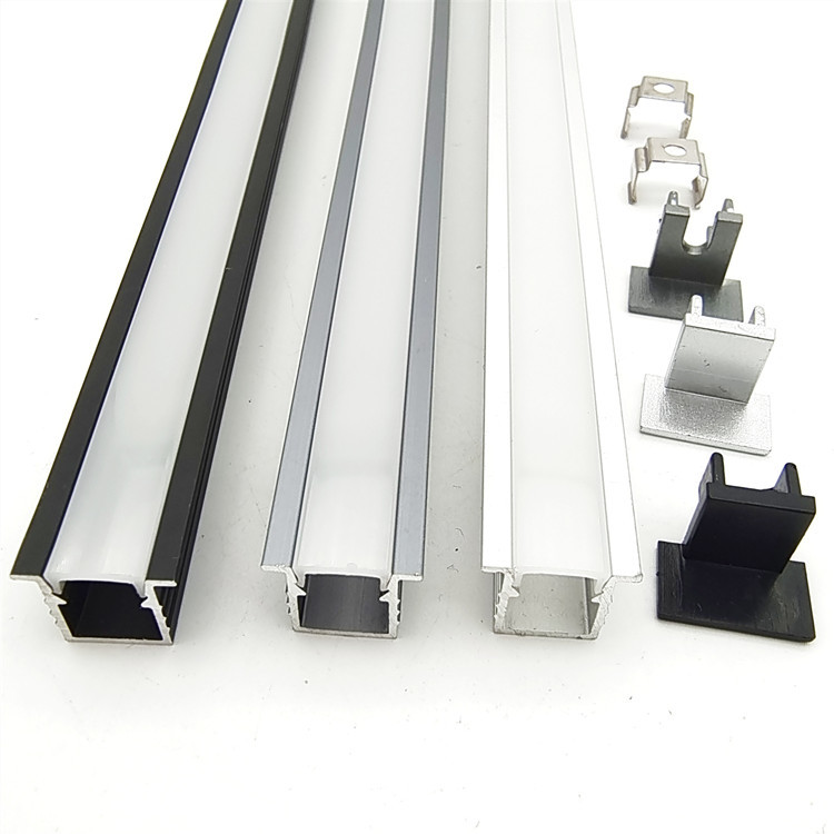 Вградени монтирани LED алуминиумски профили 11.811.8mm Големина на дупка