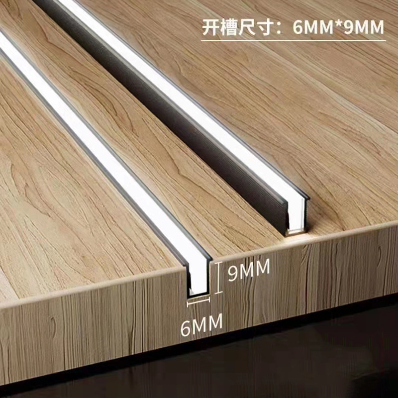 Вградени монтирани LED алуминиумски профили 6*9мм Големина на дупка