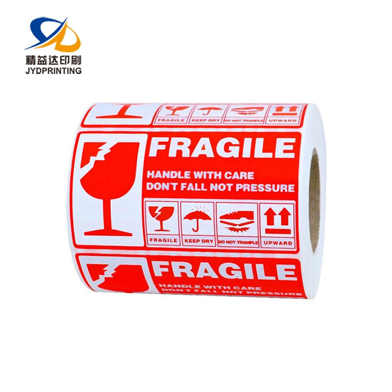 Fragile Warning Adhesive Label