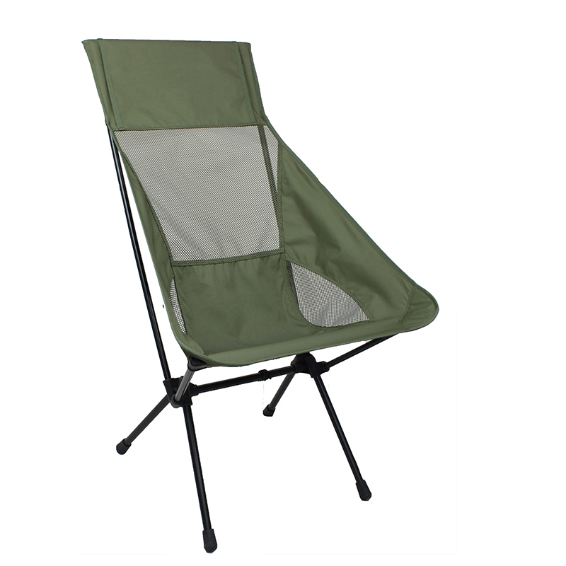 Komfortabel foldbar campingstol med høj ryg - 0