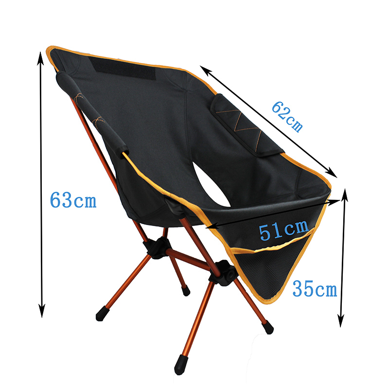Cadeira de acampamento ultraleve dobrável com encosto baixo - 3 