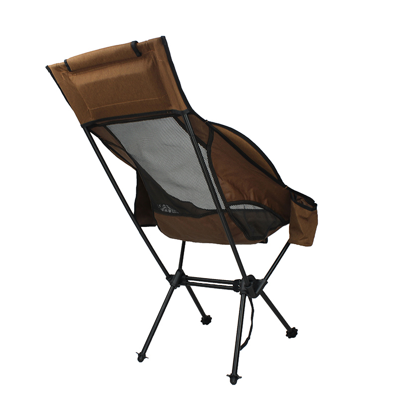Komfortabel campingstol med høj ryg i aluminium - 3