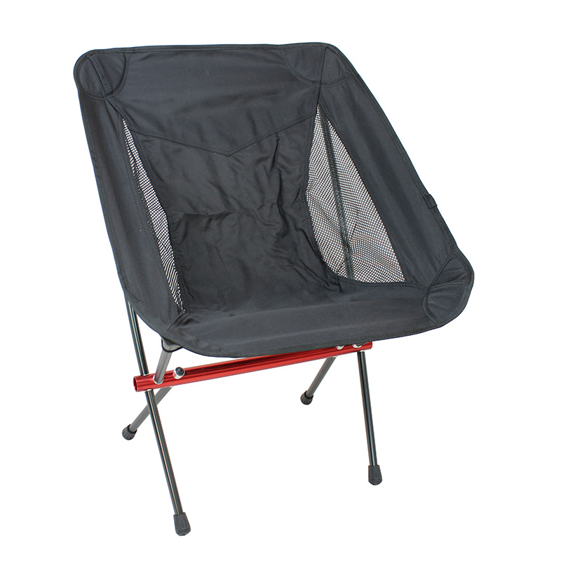 Hopfällbar campingstol med låg rygg - 0 
