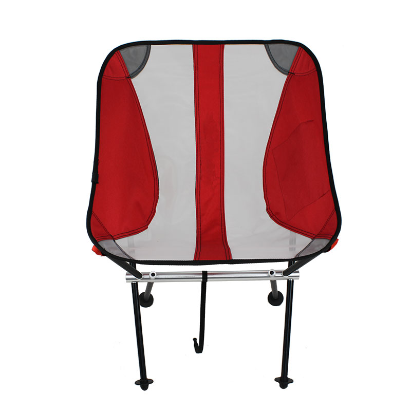 Cadeira de acampamento dobrável com malha de nylon respirável - 1