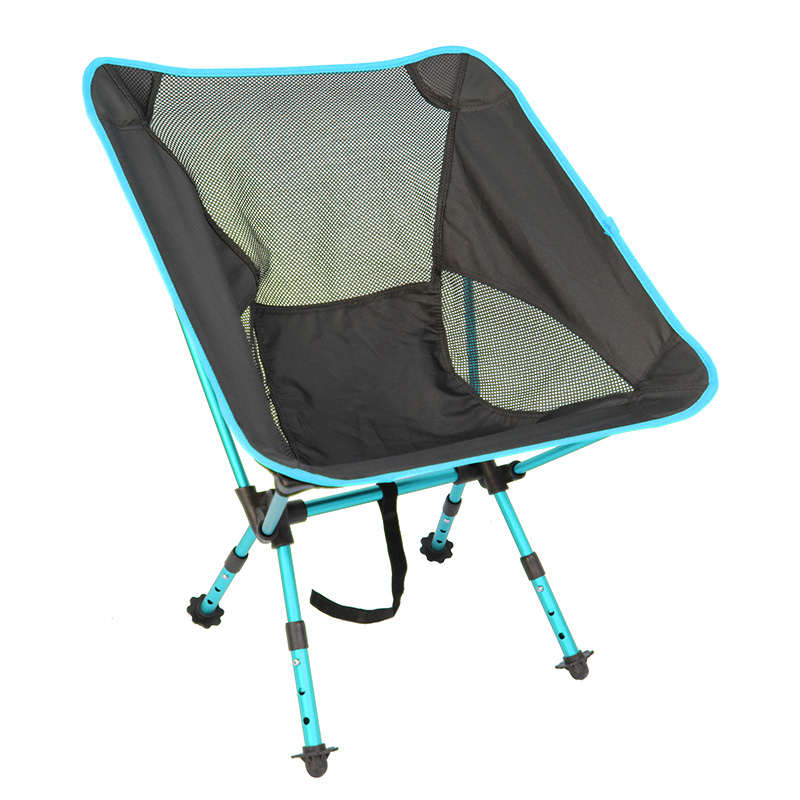 Stuhl mit niedriger Rückenlehne und längenverstellbaren Beinen - 1