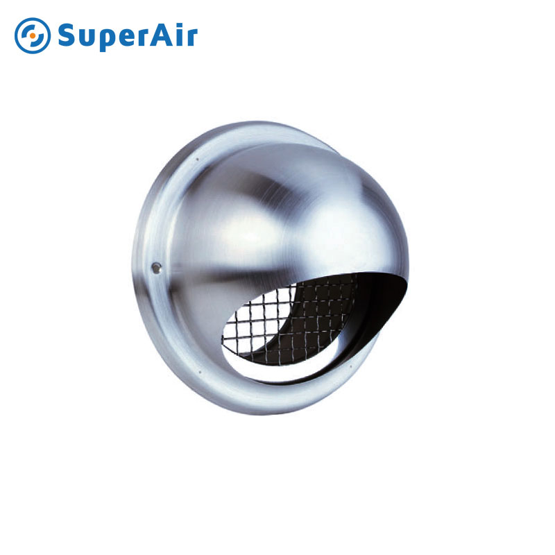 Campana de ventilación de acero inoxidable con malla de protección