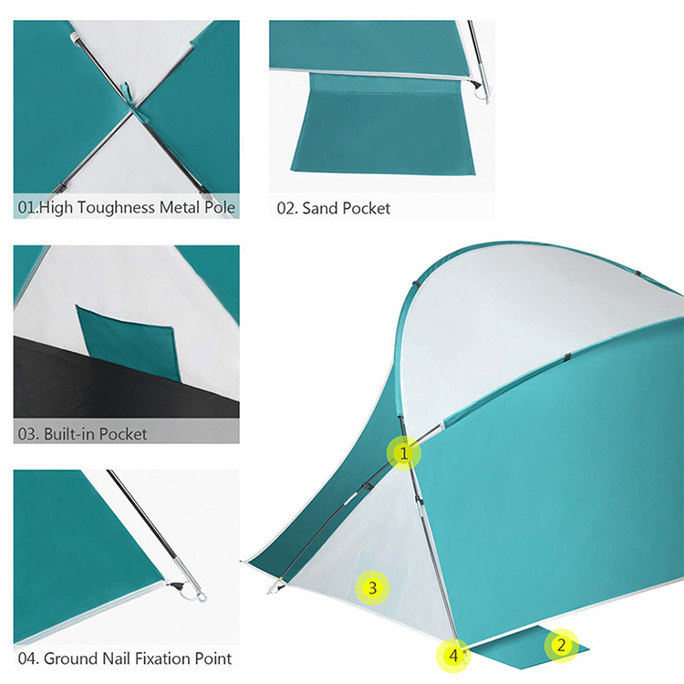 2 Person Instant Pop Up Camping Beach Tent