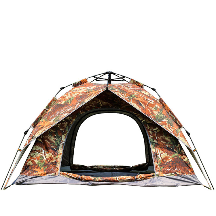 3-4 ຄົນ camouflage ອັດຕະໂນມັດ camping tent