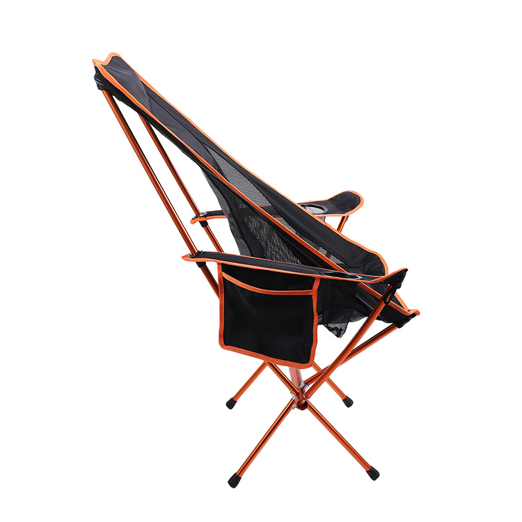 Kempingová venkovní skládací židle s vysokým opěradlem a područkou