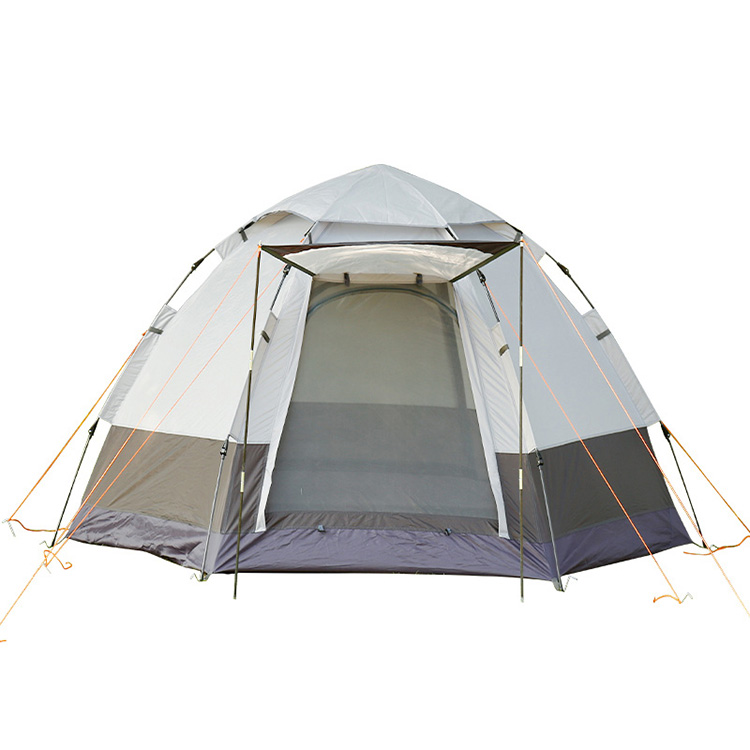 Шестоъгълна палатка за къмпинг на открито за 5-6 човека