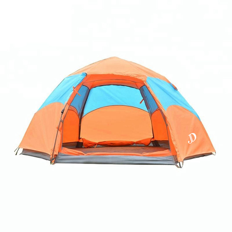 Tenda da campeggio esagonale impermeabile per 6 persone