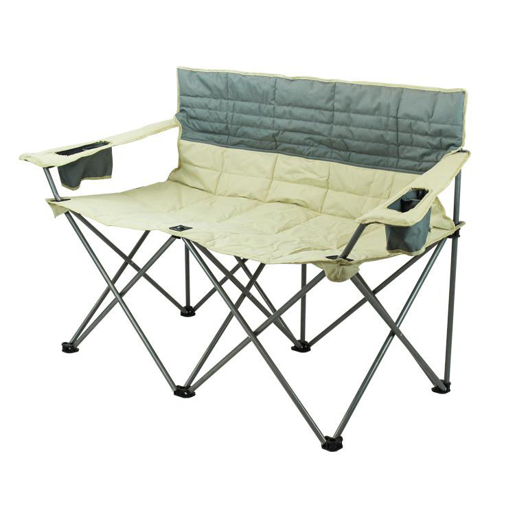 Lätt hopfällbar dubbel campingstol utomhus