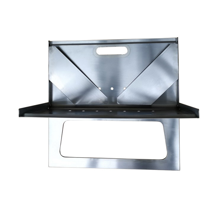 ສະແຕນເລດຕັ້ງແຄ້ມ Picnic Foldable X Shape Charcoal ປີ້ງ BBQ