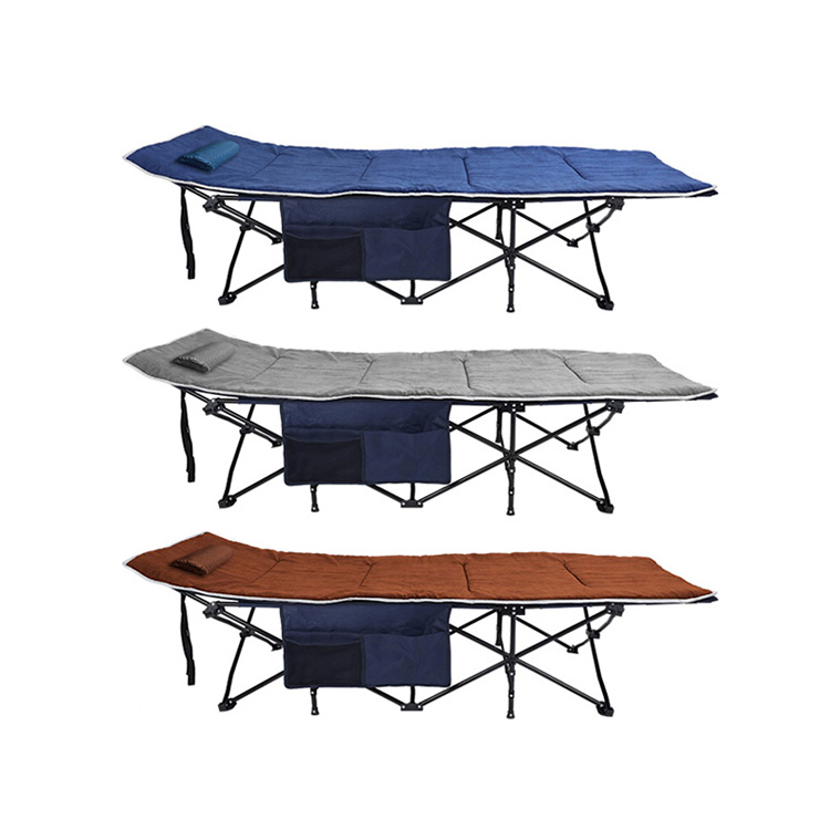 ກອບເຫຼັກ Ultralight Polyester Oxford Folding Camping Bed Cot