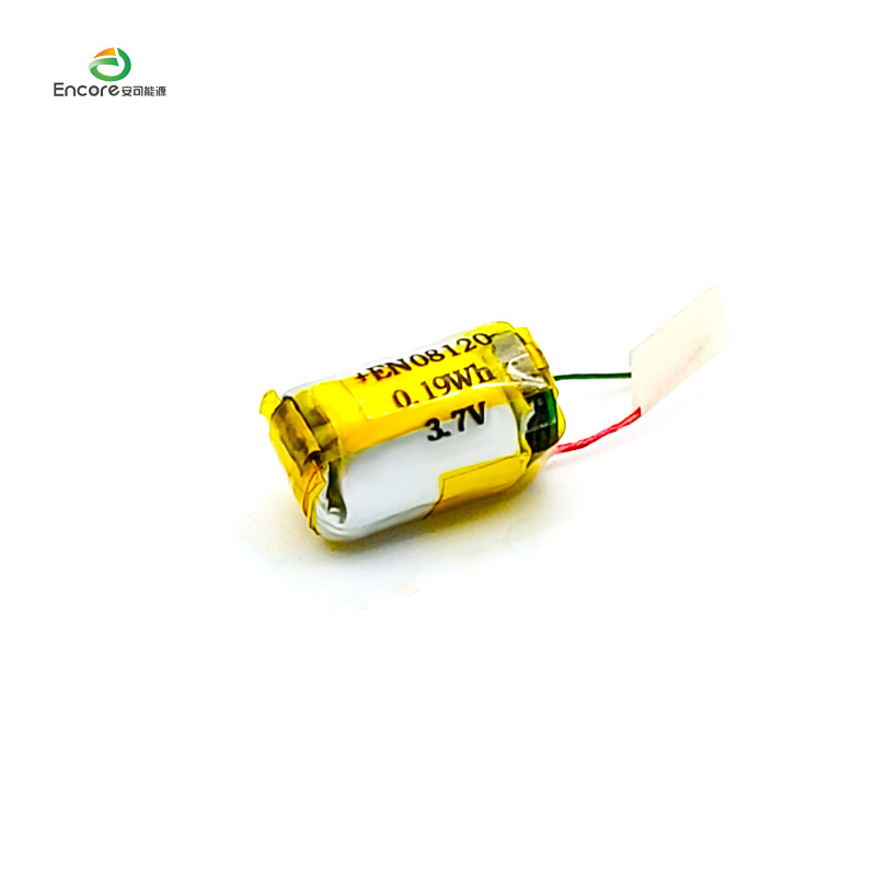 08120 50mAh Cylindrical 3.7v lipo battery