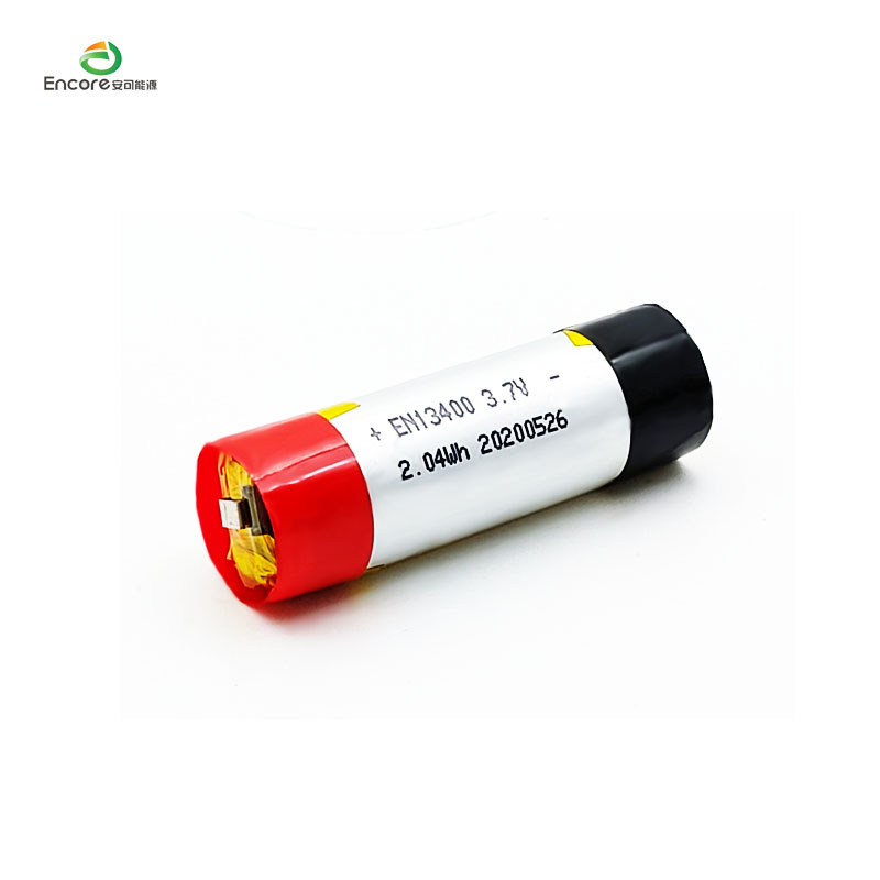 13400 Cylindrical 550mah lipo battery