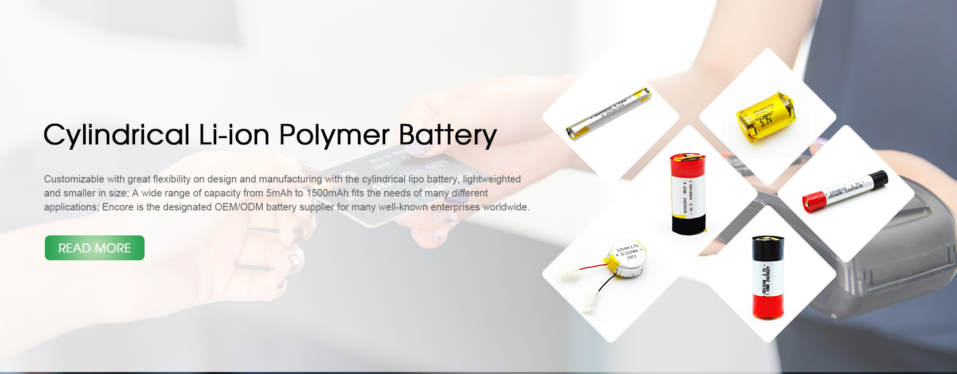 Li-polymeer cilindrische batterijfabrikanten