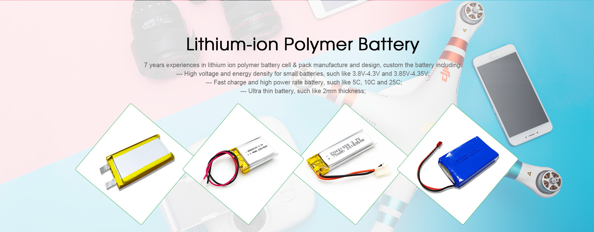 High Quality Prismatic lithium Polymer Battery 